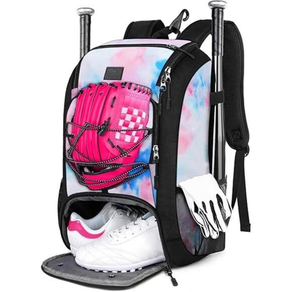 Baseball Backpack, Softball Bat Bag with Shoes Compartment for Youth, Boys - Picture 8 of 8